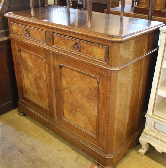 German burr walnut side cabinet